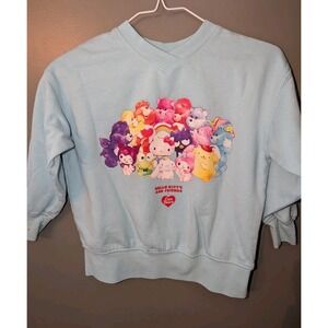 Sanrio Hello Kitty & Care Bears Kid's Light Blue LS Sweatshirt Size Small